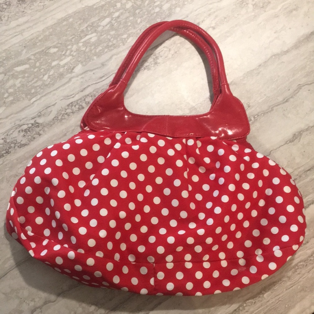 Vintage ladies polka dot bag